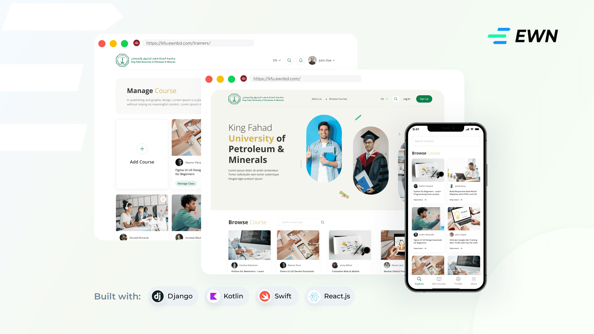 CEPC LMS Web & Mobile app Development for King Fahad University